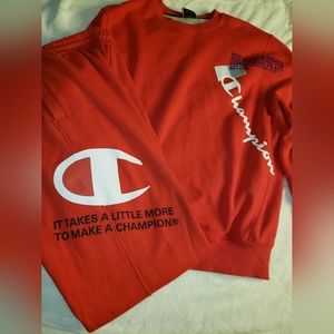 Red Champion Sweatsuit XL sweatsuit with matching sweat pants men